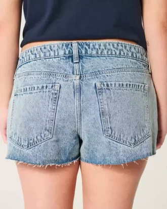 Ultra Low Rise Light Wash Mini Denim shortsit