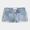 Ultra Low Rise Light Wash Mini Denim shortsit