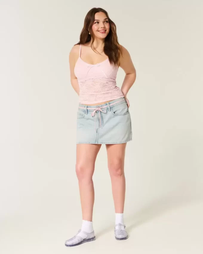 Vaalea pesukengännauha Denim Mini Skort