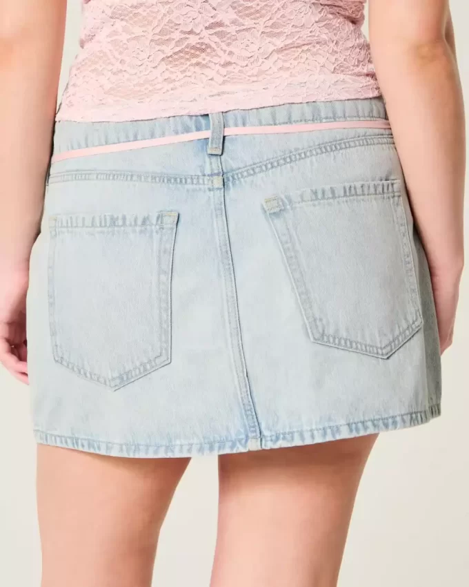 Vaalea pesukengännauha Denim Mini Skort