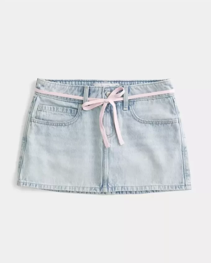 Vaalea pesukengännauha Denim Mini Skort