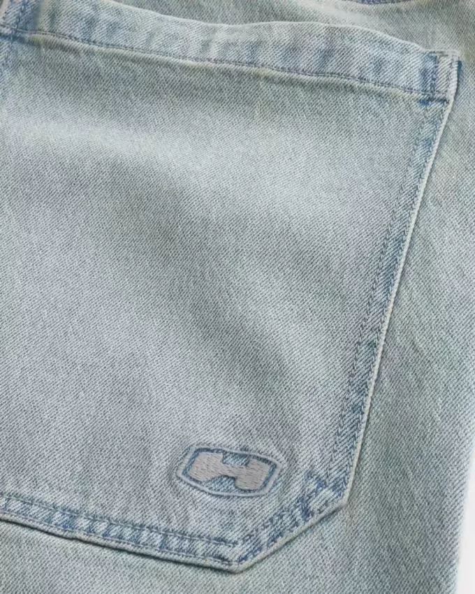 Vaaleat pesut puolipitkät Skater Baggy -farkut Vaaleat pesut puolipitkät Skater Baggy -farkut