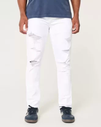 Valkoiset Athletic Skinny Farkut