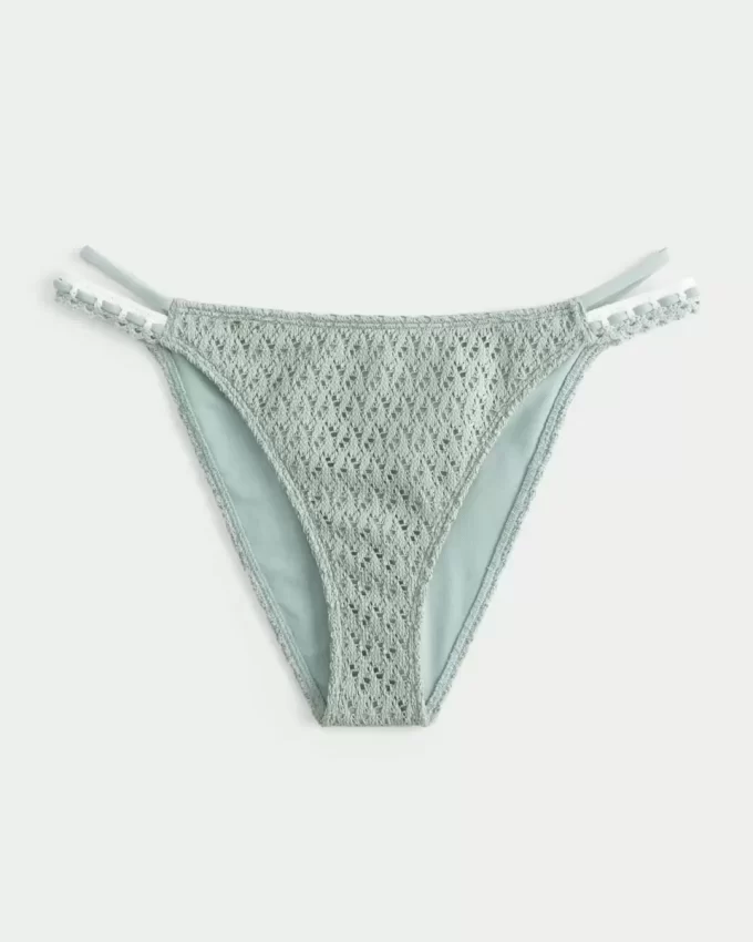Virkattu röyhkeä bikinipohja Virkattu röyhkeä bikinipohja