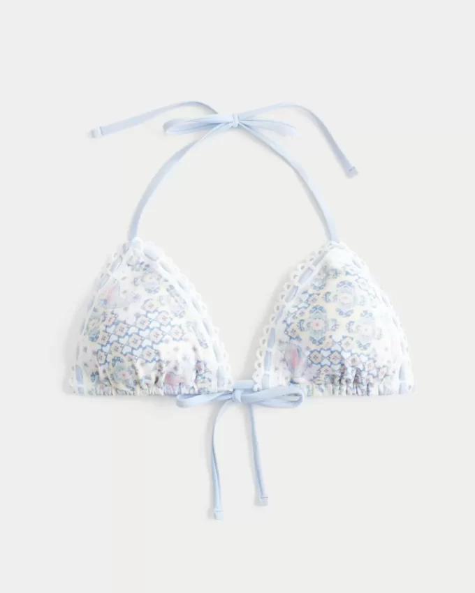 Virkattu Trim Triangle -bikinipusero Virkattu Trim Triangle -bikinipusero