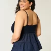 Virkatutyylinen kangassekoitustoppi Virkatutyylinen kangassekoitustoppi