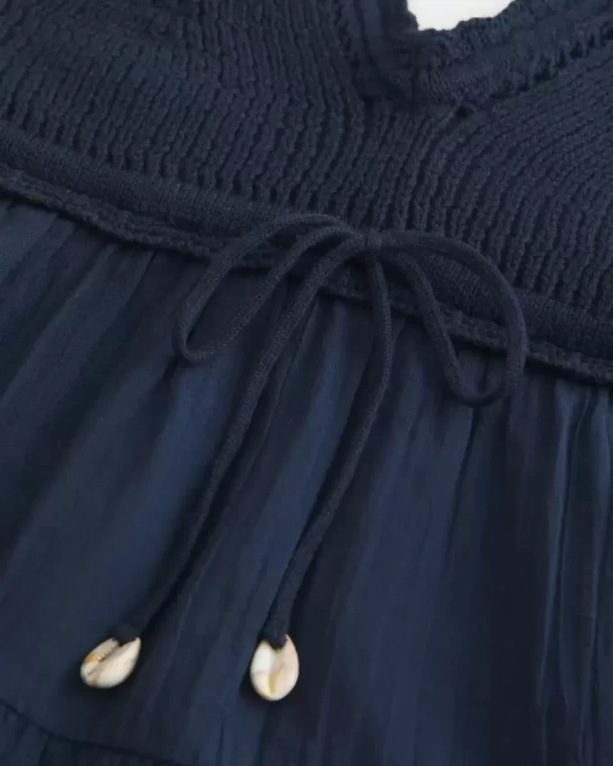 Virkatutyylinen kangassekoitustoppi Virkatutyylinen kangassekoitustoppi