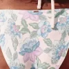 Virkatutyylinen sekoitettu korkeajalkainen, röyhkeä bikinipohja Virkatutyylinen sekoitettu korkeajalkainen, röyhkeä bikinipohja