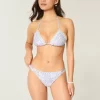 Virkatutyylinen verhoilu, kaksinkertainen hihna, röyhkeä bikinipohja Virkatutyylinen verhoilu, kaksinkertainen hihna, röyhkeä bikinipohja