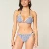 Virkatutyylinen verhoilu, kaksinkertainen hihna, röyhkeä bikinipohja Virkatutyylinen verhoilu, kaksinkertainen hihna, röyhkeä bikinipohja