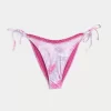 Virkatutyylinen verhoilu sivusolmio röyhkeä bikinipohja Virkatutyylinen verhoilu sivusolmio röyhkeä bikinipohja