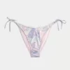 Virkatutyylinen verhoilu sivusolmio röyhkeä bikinipohja Virkatutyylinen verhoilu sivusolmio röyhkeä bikinipohja