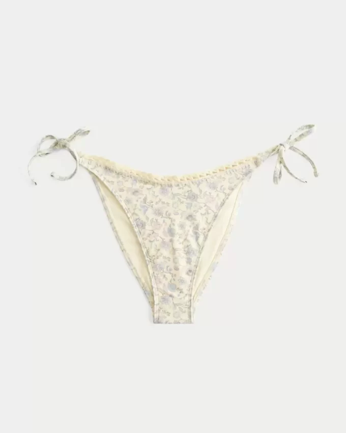 Virkatutyylinen verhoilu sivusolmio röyhkeä bikinipohja
