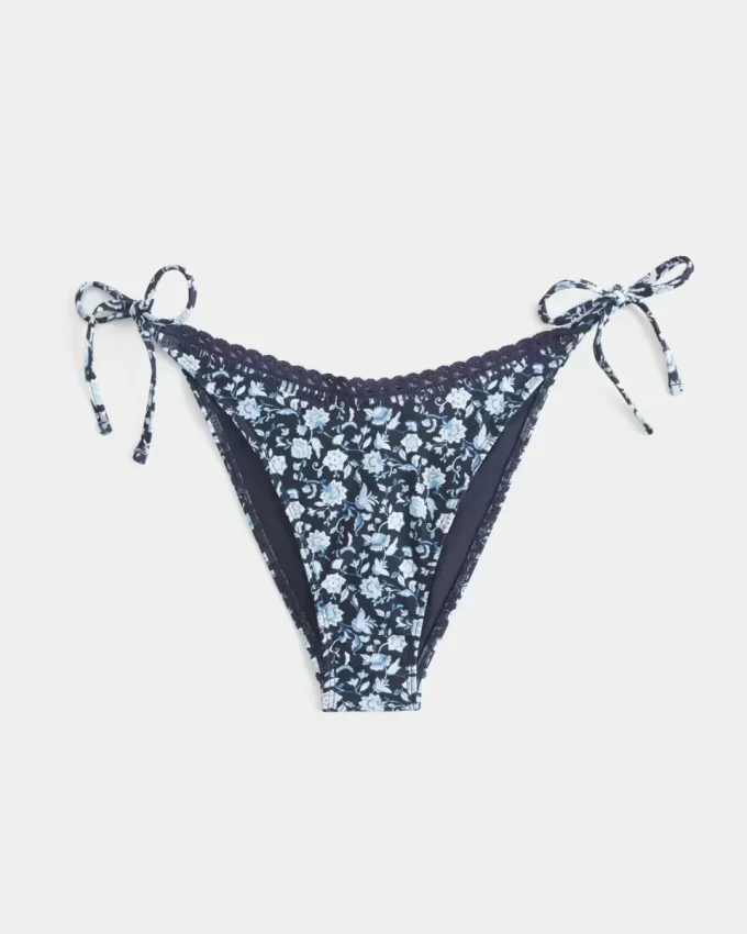 Virkatutyylinen verhoilu sivusolmio röyhkeä bikinipohja