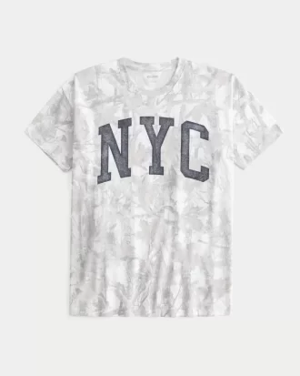 Ylisuuri Camo NYC Graphic T-paita