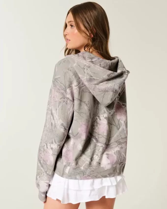 Ylisuuri Camo vetoketjullinen huppari Ylisuuri Camo vetoketjullinen huppari
