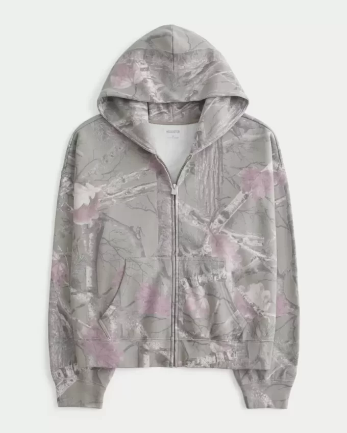 Ylisuuri Camo vetoketjullinen huppari Ylisuuri Camo vetoketjullinen huppari