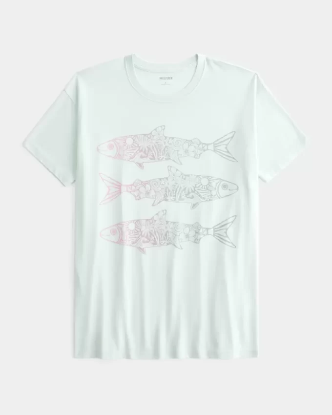 Ylisuuri Fish Graphic T-paita Ylisuuri Fish Graphic T-paita