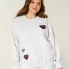 Ylisuuri Heart Graphic Crew -huppari Ylisuuri Heart Graphic Crew -huppari