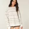 Ylisuuri Heart Pattern Crew -villapaita Ylisuuri Heart Pattern Crew -villapaita