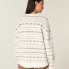Ylisuuri Heart Pattern Crew -villapaita Ylisuuri Heart Pattern Crew -villapaita