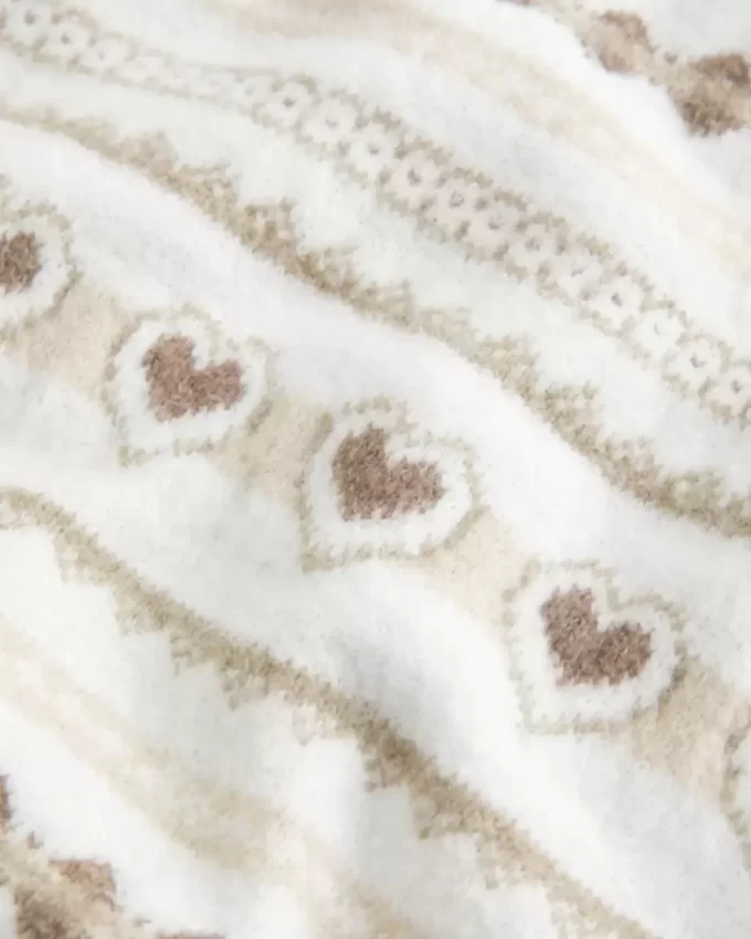 Ylisuuri Heart Pattern Crew -villapaita Ylisuuri Heart Pattern Crew -villapaita