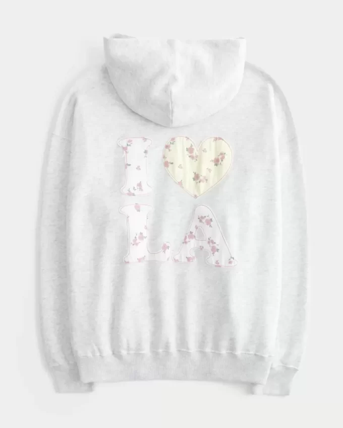 Ylisuuri I Heart LA Graafinen huppari Ylisuuri I Heart LA Graafinen huppari