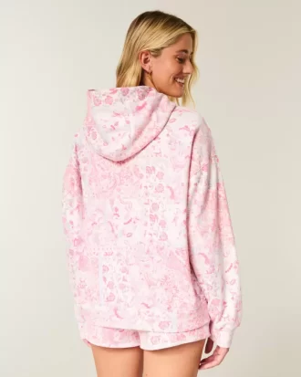Ylisuuri kuviollinen huppari Ylisuuri kuviollinen huppari