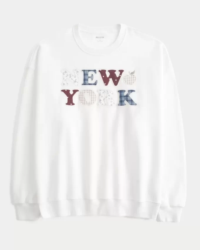 Ylisuuri New York Graphic Crew -huppari Ylisuuri New York Graphic Crew -huppari