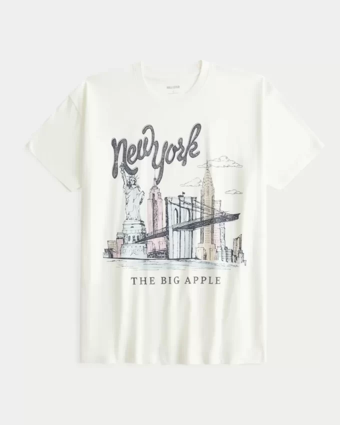 Ylisuuri New York Graphic T-paita