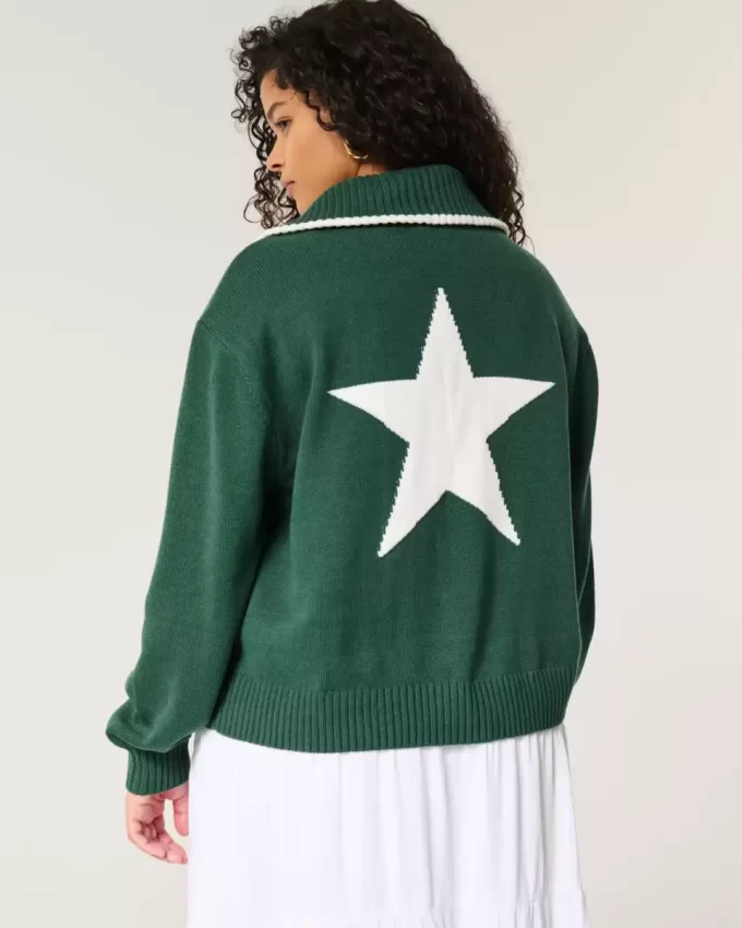 Ylisuuri NYC Graphic Half-Zip -villapaita Ylisuuri NYC Graphic Half-Zip -villapaita