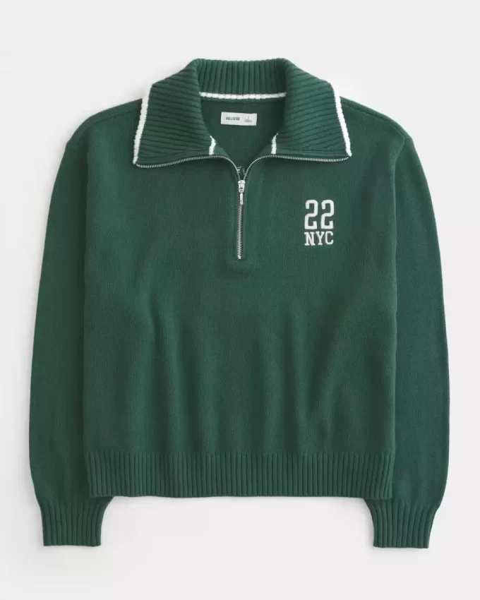 Ylisuuri NYC Graphic Half-Zip -villapaita Ylisuuri NYC Graphic Half-Zip -villapaita