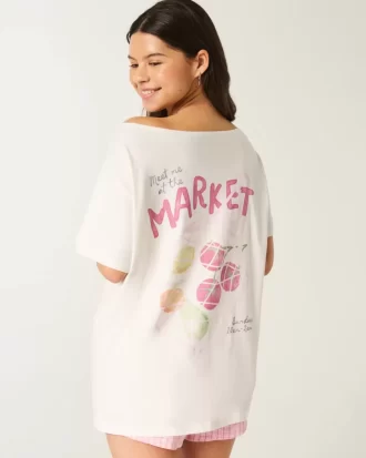 Ylisuuri Off-the-Shoulder Farmers Market -grafiikkapaita
