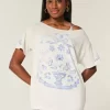 Ylisuuri off-the-shoulder-grafiikkapaita Ylisuuri off-the-shoulder-grafiikkapaita