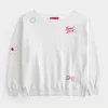 Ylisuuri off-the-shoulder Lunar New Year Graafinen collegepaita Ylisuuri off-the-shoulder Lunar New Year Graafinen collegepaita