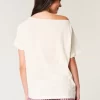 Ylisuuri off-the-shoulder Snoopy Graphic T-paita Ylisuuri off-the-shoulder Snoopy Graphic T-paita