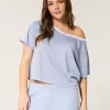 Ylisuuri off-the-shoulder Varsity Graphic Jersey Ylisuuri off-the-shoulder Varsity Graphic Jersey