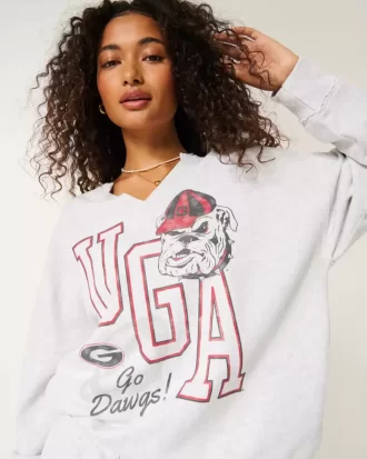 Ylisuuri UGA Dawgs Graphic Neck-neck college